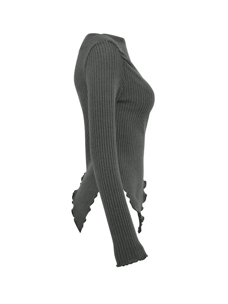 Camiseta feminina assimétrica sexy