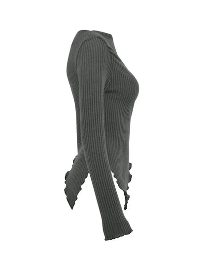 Camiseta feminina assimétrica sexy